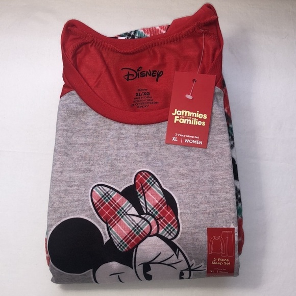 New Disney Women's Minnie Mouse 2 Piece Pajamas - Picture 4 of 14
